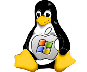 Tux is in town: OnMac.net has hacked Linux into Apple's Boot Camp, allowing triple booting of Linux, OSX and XP