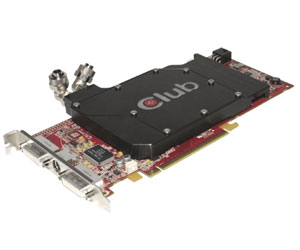 Club 3D's Radeon X1900-series cards will come with either an Aqua Computer water block or the default air cooler.
