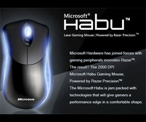 The Microsoft-Razer Habu mouse.