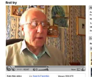 Peter, an old age pensioner, has become an overnight star through his video blog on YouTube.