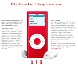 Apple launches iPod red for AIDS awareness