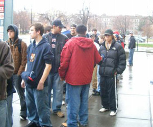 The unlucky guy even put a picture of himself queuing to prove it was genuine. What an idiot.