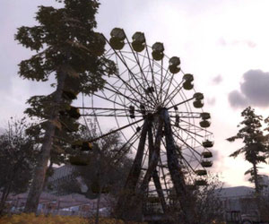 Nobody fancied a ride on the Nuclear powered Ferris Wheel.