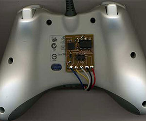 The accelerometer on the back of the pad.