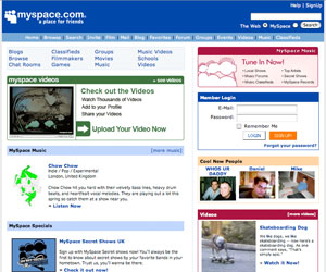 MySpace now on Vodafone.  Great.
