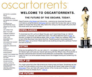 OscarTorrents has an Oscar statue with a handy pirate hat, just in case you were in any doubt.