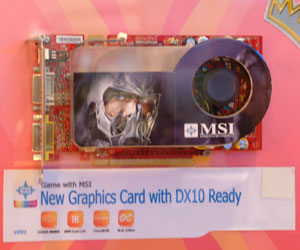 GeForce 8600, 8500 and 8300 cards pixellated on MSI's stand weeks ahead of release.  Bye bye allocation?