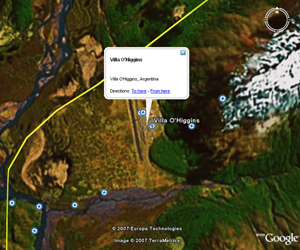 Google Earth places town in wrong country