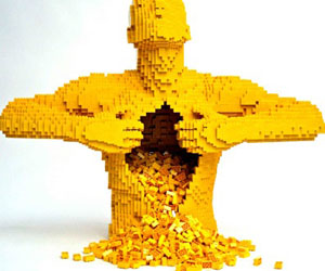 Living LEGO - a sculpture