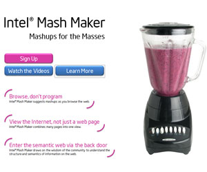 Intel Mash Maker = Internet 3.0?  People will start sharing the tubes using Mash.