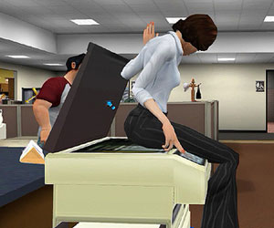 Sat on a photocopier - oh, what japes! That said, Rat-Race could still be a game to watch if done well. 