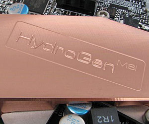 MSI's HydroGen waterblock which will be fitted to its Intel X48 motherboard.