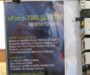 EVGA nForce 780i SLI FTW err... cheesecake?