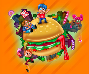 FatWorld is a simulation described as a cross between Animal Crossing and Super Size Me.