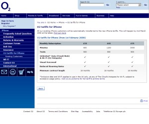 O2 discounts iPhone tariffs