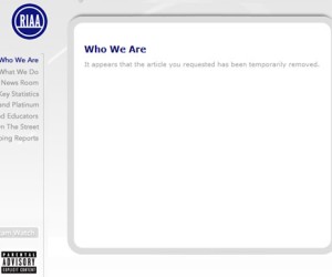 Many pages were replaced with messages reporting the content 'temporarily removed.'