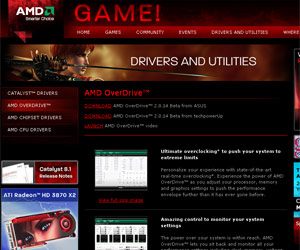 AMD's new OverDrive website lets you download its utility... elsewhere.