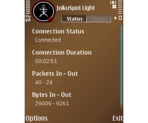JoikuSpot allows Symbian S60 phones to act as a WiFi-3G gateway.