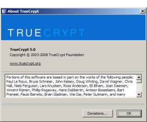 TrueCrypt: Now with Mac support.  Yes, I know that's not a Mac screenshot.  Get over it.
