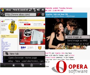 The new Opera Mobile features an auto-hiding interface to maximise screen usage.
