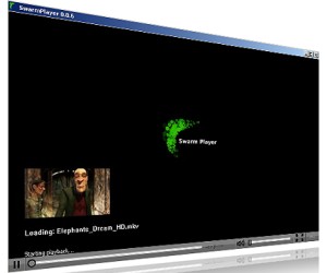 The Swarmplayer software offers a YouTube-like interface to BitTorrent-distributed video files.