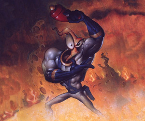 Earthworm Jim is one of the few gaming characters who managed to achieve an iconic status. 
