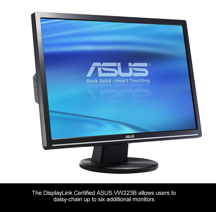 ASUS AND DISPLAYLINK DELIVER MULTI-DISPLAY CAPABILITY WITH NEW LCD MONITORS 