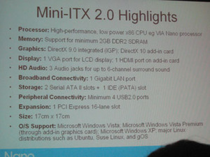 VIA announces mini-ITX 2.0 form factor