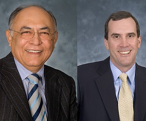 AMD CEO Hector Ruiz, left, has been replaced with Dirk Meyer, right, ahead of schedule in order to stem losses.