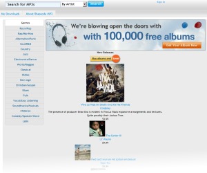 The Rhapsody store allows one-time purchasing of songs in MP3 format, free from DRM restrictions.