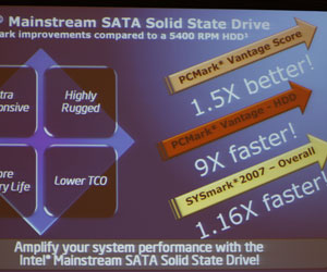  Intel has revealed that the first SSDs will be available very soon, with more to follow in the first quarter of 2009.