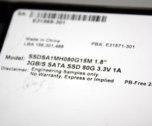Intel X18-M 80GB SSD smiles for the camera