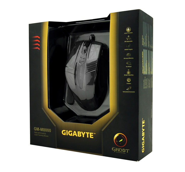 GIGABYTE Introduces Brand-New Powerful weapon for Gamers, GM-M8000 - Laser Gaming mouse with GHOST™ 