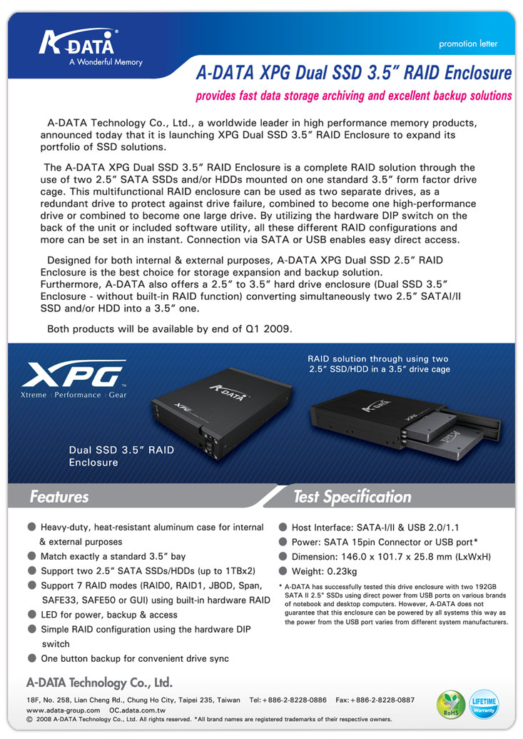 XPG Dual SSD 3.5