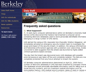 Breach at Berkeley hits 160,000