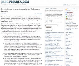 Andreessen launches venture capital firm