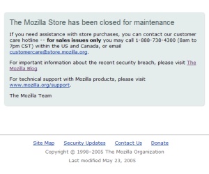 Security breach downs Mozilla Store