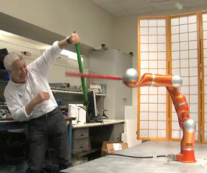 Kinect used to create sword-fighting robot