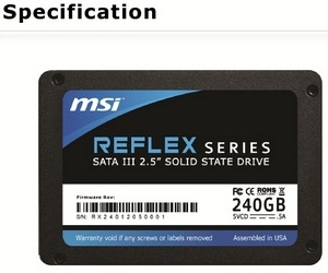 MSI Reflex SSD details leak ahead of launch