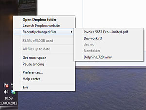 Dropbox 2.0 update adds one-stop menu