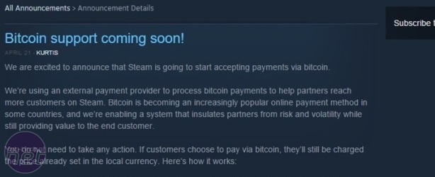 Rumour: Could Steam soon be accepting Bitcoin? 