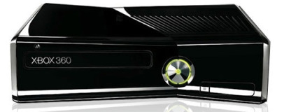 Xbox 360 Slim Console (Glossy Black and Chrome Rims/No Memory