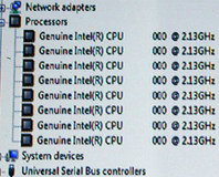 Core i5 BIOS and Device Manager pictured