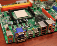 Full ATX ECS 880G motherboard detailed