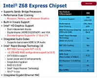 Intel Z68 Express details leak
